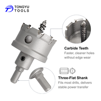 Ensemble de 10 scies cloches en carbure TCT de 16 à 53 mm pour le perçage de métaux, acier inoxydable, alliage, plaque, tuyau, tube avec étui en aluminium