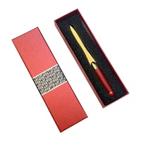 Nouvelle trousse à crayons rectangulaire à rayures, style professionnel, motif totem, boîte à stylos avec couvercle et plateau, lettre en bois