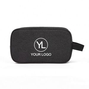 Pochette de toilette personnalisée avec logo, fermeture éclair, sac de soins personnels, trousse de toilette de voyage pour cadeaux d'événements - Product Image 1