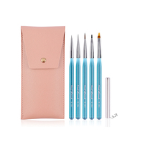 Stylo à colle pour ongles Pinceau de conception d'art d'ongle avec logo personnalisé Outils de peinture Ensemble acrylique Brosse à ongles de mode