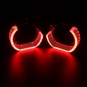Hot Selling RGB I8 L-shape LED Angel Eyes Headlight Decoration 12V Voltage Projector Lens for Toyota Camry Civic I8 Halo Rings - Product Image 3