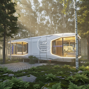 Maison capsule en acier, conteneur préfabriqué, hôtel modulaire de luxe, maison mobile, espace de camping - Product Image 1