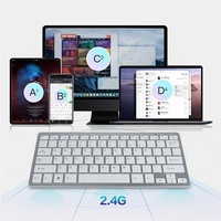 Penjualan Laris Keyboard Ergonomik Komputer Mini Nirkabel 2.4G Kunci Datar Desktop