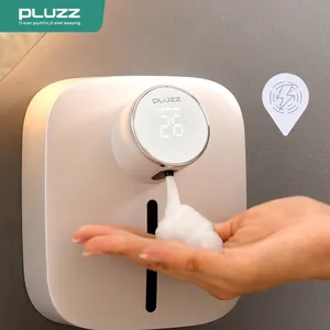 짧은 시간 배달 놀라운 품질 세라믹 화이트 PLUZZ X101 내구성 자동 비누 디스펜서 화장실