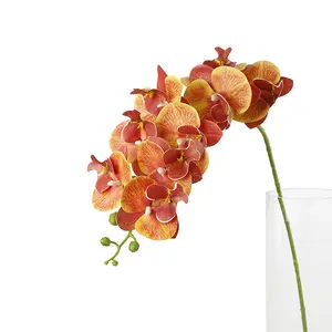 2019 vendita calda di seta di grandi dimensioni di visione artificiale bianco appeso orchidee farfalla per la decorazione
