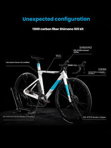 Vélo de <span class=keywords><strong>route</strong></span> en fibre de carbone haute performance avec système de vitesses à 24 vitesses, freins à disque, <span class=keywords><strong>guidon</strong></span> tombant pour la course, hommes et femmes - Product Image 2