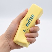Jouet sensoriel anti-stress super doux à remontée lente en forme de beurre salé réaliste pour enfants et adultes