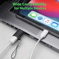 Adaptateur USB vers USB-C USB 3.0 5 Gbps en aluminium, convertisseur Type-C femelle vers USB-A mâle pour chargeur d'ordinateur portable, PC, écouteurs