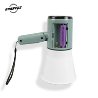 Mini mégaphone 15W/30W avec enregistrement de 260 secondes, sirène et Bluetooth - Mégaphone rechargeable pour entraîneurs/professeurs (portée de 500 m/800 pieds)
