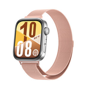 Correa de reloj de malla de acero a presión con doble hebilla de 06 hilos, estilo Milán, ideal para DW, <span class=keywords><strong>Apple</strong></span>, <span class=keywords><strong>Huawei</strong></span>, Samsung, con funciones inteligentes - Product Image 1