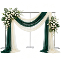 Arche de fleurs réglable en alliage d'aluminium pour mur floral de mariage, avec rideau en mousseline extensible, de l'usine source RHD
