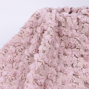 Exquis <span class=keywords><strong>de</strong></span> haute qualité 3d rose brodé <span class=keywords><strong>tissu</strong></span> <span class=keywords><strong>de</strong></span> dentelle <span class=keywords><strong>de</strong></span> mariée <span class=keywords><strong>En</strong></span> <span class=keywords><strong>Ligne</strong></span> Offre Spéciale - Product Image 5