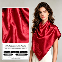 Tissu satiné 100% polyester tendance, motif teint, tissé, poids moyen, largeur 150 cm, pour vêtements de mode féminine, robe, écharpe, jupe, 75D