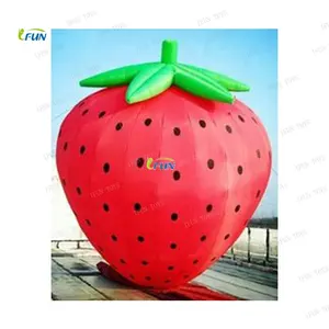 3m Strawberry Inflatable Advertising Promotion Model With LED Lights Simulated fruit balloon for sale