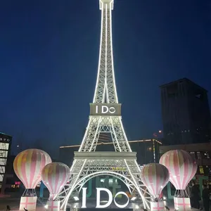बड़े सजावटी फ्रांस पेरिस टॉवर/एलईडी रोशन एफिल टॉवर मॉडल घटना के लिए प्रकाश