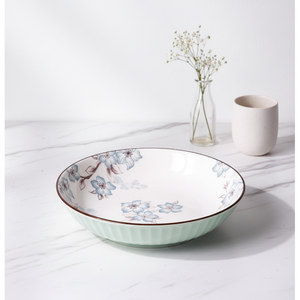 Juego de Vajilla de Cerámica China para <span class=keywords><strong>Restaurante</strong></span>, Apto para Microondas, con Diseño de Plantas, Tazón para Arroz, Tazón para Vapor, Plato Combinado - Product Image 1