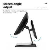 Système de point de vente tout-en-un avec écran tactile de 15,6 pouces (Windows/Android) 256 Go de RAM 256 Go de stockage pour la vente au détail - Scanner de codes-barres compatible avec l'imprimante