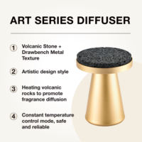 Diffuseur d'arômes sans eau en pierre volcanique naturelle, diffuseur de parfum sûr avec chaleur constante pour l'aromathérapie à domicile