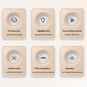 लक्जरी दो-इन-वन इलेक्ट्रिक कुत्ते और बिल्ली नाखून मिर्च के साथ छोटे डिजाइन के साथ - Product Image 6
