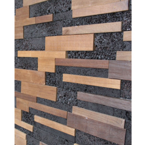 Decoración de interiores Panel de pared de madera de fácil instalación Pared DE ARTE 3D Paneles de madera maciza - Product Image 4