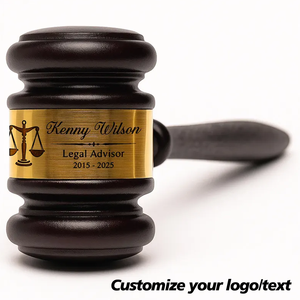 Ensemble personnalisé de marteau en bois et de bloc sonore |   Marteau de juge personnalisé pour le cosplay, souvenir d'avocat et vente aux <span class=keywords><strong>enchères</strong></span> - Product Image 2