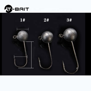 Hameçons de pêche <span class=keywords><strong>Gamakatsu</strong></span> de haute qualité, professionnels, à tête sphérique, couleur naturelle, avec ardillon, pour leurres souples, 1,5g, 2g, 3g - Product Image 2