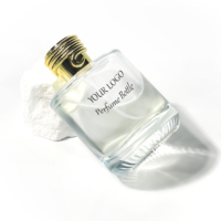 Flacon de parfum vide transparent et plat 100 ml, flacon pulvérisateur transparent pour huile essentielle, emballage de soins de la peau, flacon de parfum de luxe