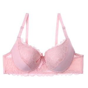 Reggiseno da <span class=keywords><strong>donna</strong></span> per grandi seni da <span class=keywords><strong>donna</strong></span> Wireless Push up Plus Size reggiseno regolabile intrecciato con fiocco traspirante ricamato decorato - Product Image 3