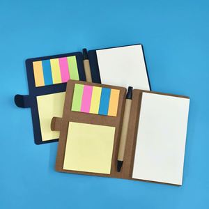 Juego de Notas Adhesivas de Papel Kraft con Logotipo Personalizado y Bolígrafo - Bloc de Notas Reciclado Ecológico para Regalos Promocionales - Product Image 4