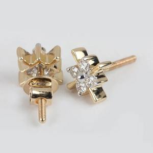 ต่างหูเงินประดับเพชรโมอิสซาไนต์ทรงดอกไม้ ดีไซน์หรูหรา ทรงกลม ระยิบระยับ เหมาะสำหรับใส่ในชีวิตประจำวัน งานปาร์ตี้ ของขวัญสำหรับผู้หญิง - Product Image 2