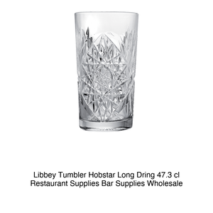 Hobstar Long Drink Glass 47.3 cl H 15.7 cm Ø 8.4 cm Libbey - Product Image 2