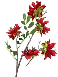 Rama de flor artificial extravagante de cinco cabezas con tallo largo rojo azul blanco rosa Delonix Regia Flame <span class=keywords><strong>Tree</strong></span> para decoración de Navidad - Product Image 5