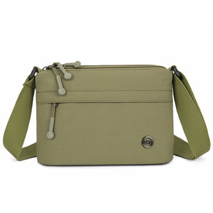 Customized LOGO High Quality Designer Fashion <b>Waterproof</b> Nylon Fabric Front <b>Drawstring</b> Pocket Minimalist Nylon Sling <b>Bag</b> - Product Image 2