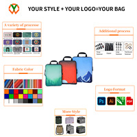 Qxo — cubes de compression de luxe, impression personnalisée, vente en gros, ensemble d'organisateurs de voyage