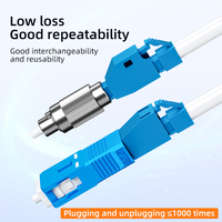 Adaptador de Fibra Óptica SC a LC, Acoplador Híbrido UPC, Monomodo, FTTH, FTTX, Baja Pérdida de Inserción, Grado Telecomunicaciones, Macho-Hembra