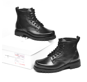 Botas de Tobillo HBA01 de Cuero Negro, Botas de Combate para Invierno y Desierto - Product Image 5