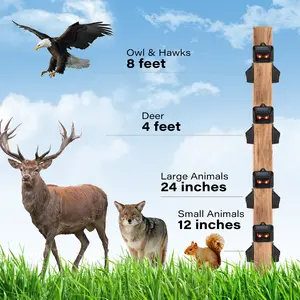 Солнечный ночной отпугиватель животных со светодиодными огнями уличный ночной Репеллент для оленя кота Койота из двора фермы курятника