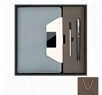 Coffret Cadeau Carnet et Stylo Orange avec Couverture Blanche Personnalisable pour Marquage de Marque et Cadeaux d'Entreprise en Gros