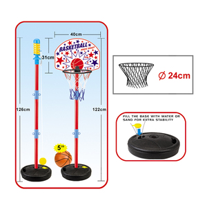 Juego Deportivo <span class=keywords><strong>2</strong></span> en 1, Raqueta de Tenis, Juegos de Interior y Exterior, Aro de Baloncesto Portátil Ajustable - Product Image 3