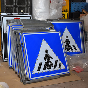 Solar LED verkeerswaarschuwingsbord, zebrapad signaal, LED verkeerslicht - Product Image 5