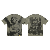 25ss Marque de mode urbaine COUGH SYRUP T-shirt pour homme d'été à manches courtes, col rond, coupe ample et décontractée, en coton américain, avec motif lettres imprimées