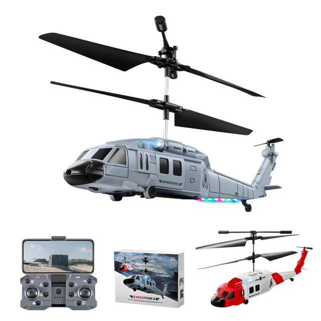 Newly KY205 RC Quadcopter Kids 2.4G HD Camera Dual Lens Airplane Obstacle Avoidance Toy Mini Helicopter Rescue Aircraft