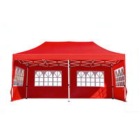 Carpa Plegable Tipo Gazebo de 10x20 con Ventanas Laterales Impermeables de Grado Comercial para Fiestas y Bodas