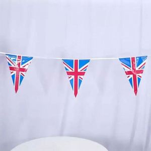 Banderines Triangulares de Plástico Personalizados para Decoración de Fiestas, Impresión a Color, Guirnalda de Banderas Nacionales de PE - Product Image 4