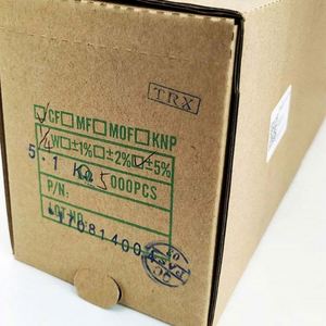 Whole -Sale CF1/4W-5.1Kohm5% T52 1/4W Resistors Carbon Film Resistors 5.1Kohm 5% 1/4W - Product Image 1