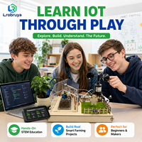 Kit STEM ESP32 Smart Garden avec contrôle WiFi à distance, stockage d'énergie solaire, détection du pH et de la vitesse du vent, kit de programmation IoT LT-ZK0024