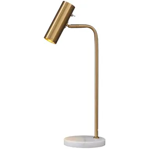 Простая металлическая позолоченная креативная офисная гостиничная прикроватная лампа для рабочего стола лампа для чтения настольная лампа