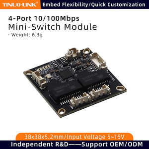 YINUO-LINK YN-S10402 UAV 38*38mm Mini Ethernet mô-đun chuyển đổi mx1.25 kết nối cắm và chơi mạng chuyển đổi Bo mạch chủ - Product Image 2