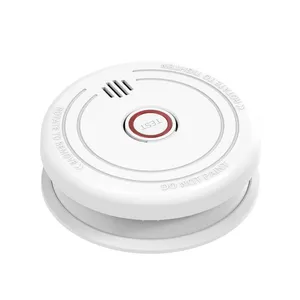Détecteur de fumée intelligent et petit pour la maison, alarme incendie de sécurité pour feu, capteur de fumée sûr, batterie Dc9v, batterie autonome En14604