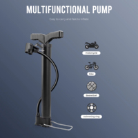 Pompe à vélo Portable Max 120 PSI vélo pompe à Air manuelle ballon gonfleur de pneu Schrader Valve pompe au sol accessoires de cyclisme